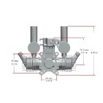 Rcgf Stinger 20cc Twin 2 Stroke Engines Rc Model Gasoline Engines Rc Aircraft Rc Airplane Two Cycle Stinger 20cc Engine Uav